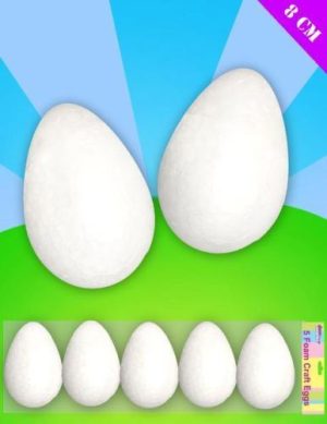 PACK OF 5 DECO EGGS 8CM X 5.5CM