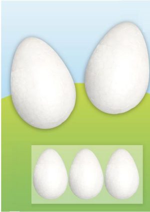 PACK OF 3 DECO EGGS 10CM X 7.5CM