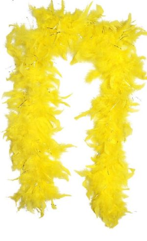 EASTER / FACY DRESS YELLOW FEATHER BOA 1.3M