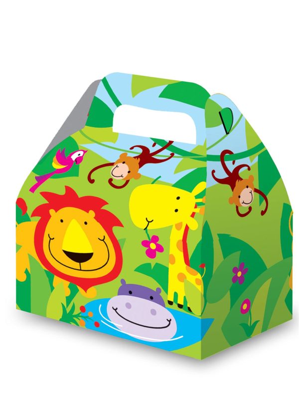 JUNGLE THEME 3 PARTY FOOD BOXES GIRL KIDS CHILDREN BIRTHDAY PARTY ZOO