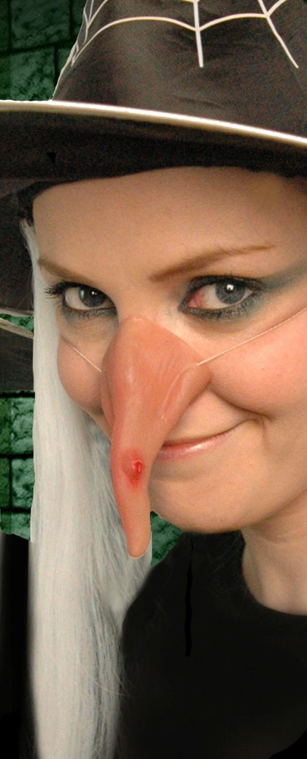 FLESH COLOURED FAKE LARGE WITCHES NOSE WITH WARTS UNISEX FANCY DRESS PARTY HALLOWEEN COSTUME ACCESSO