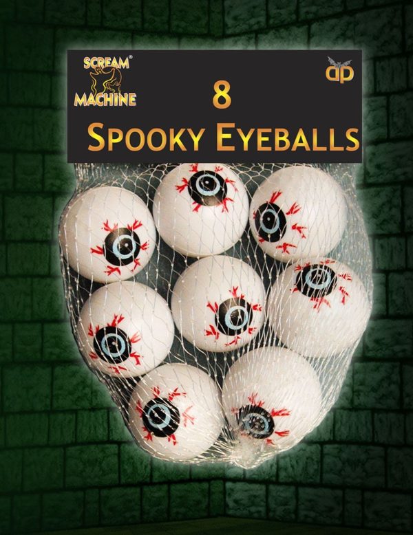 8 FAKE SPOOKY EYE BALLS HALLOWEEN HORROR GORE PARTY TOYS LOOT FAVOURS FUN JOKE DECORATION