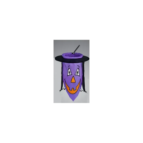 PURPLE WITCH HAT CANDY GRABBER TOT BAG ON STICK