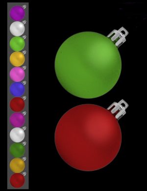 12 MINI BAUBLES MULTI COLOUR CHISTMAS