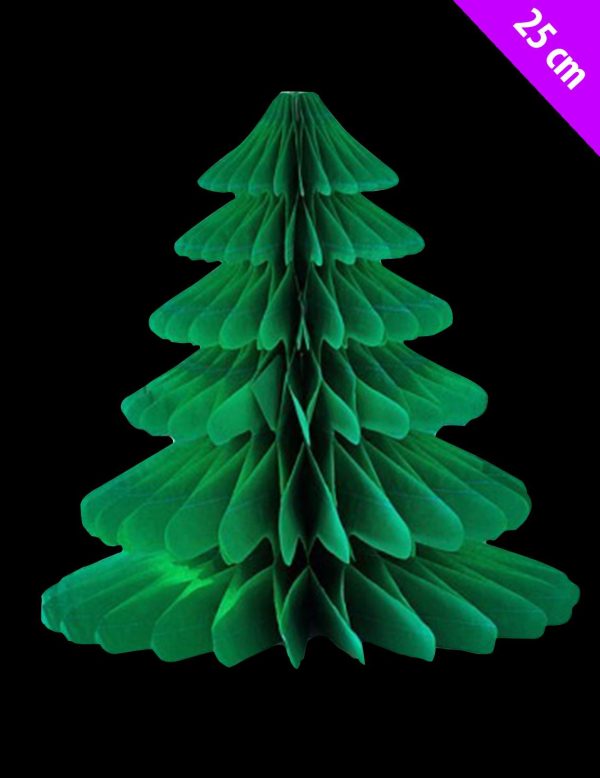 CHRISTMAS TREE HONEYCOMB PARTY TABLE TISSUE PAPER DECORATIONS 24CM CENTREPIECE GIFT ORNAMENT