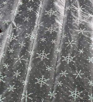SILVER CHRISTMAS SNOWFLAKE SHEER TABLE RUNNER DECORATION 16 X 60