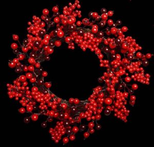 CHRISTMAS VERY BERRY WREATH 40CM