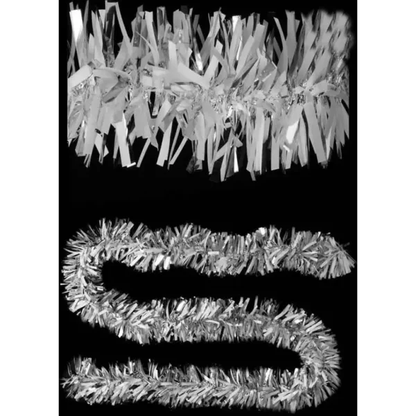 6PLY TINSEL GARLAND SILVER WHITE