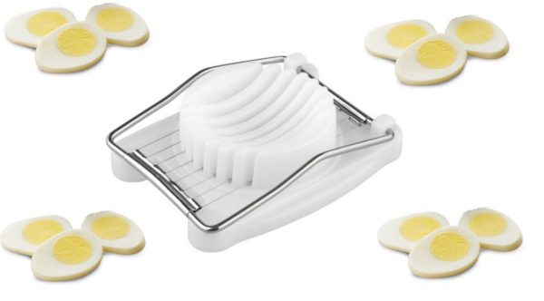 WHITE PLASTIC EGG SLICER