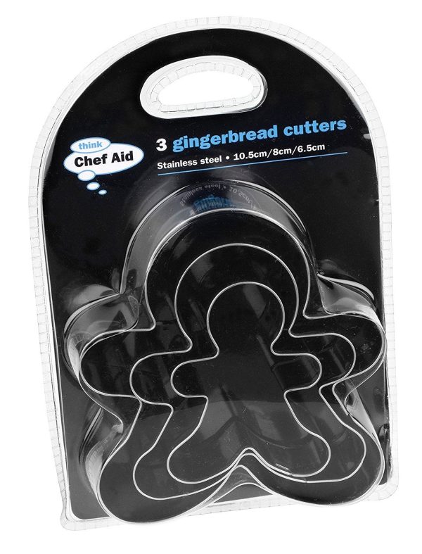 CHEF AID GINGERBREAD CUTTERS 3 PCS FAMILY SET