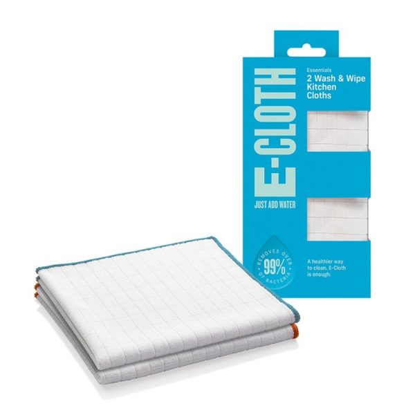 E-CLOTH WASH & WIPE KITCHEN CLOTHS PACK OF 2