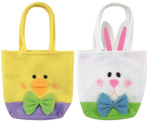 BUNNY / CHICK EASTER FELT EGG HUNT GIFT BAG BAGS