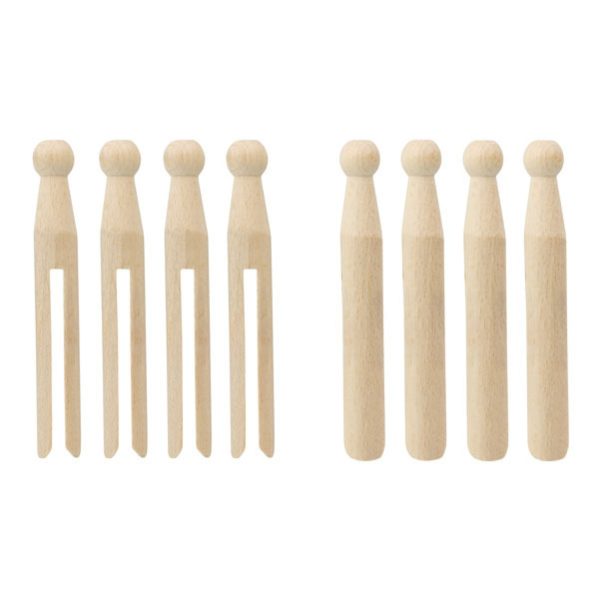 ELLIOTTS BEECH WOOD DOLLY PEGS PACKS OF 24