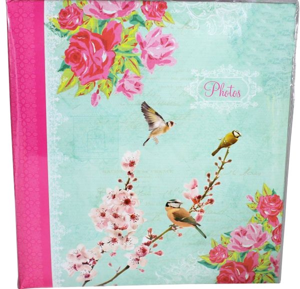 104 SLIP-IN PHOTO ALBUM BIRD FLOWERS 5" X 7"