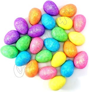 12 GLITTER EASTER EGGS