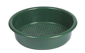 HEAVY DUTY PLASTIC GREEN GARDEN SOIL - MESH RIDDLE SIEVE 35CM