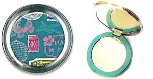 VINTAGE DESIGN MAKE UP POCKET COMPACT MIRROR COSMETIC ART 10 X MAGNIFICATION TRAVEL.........
