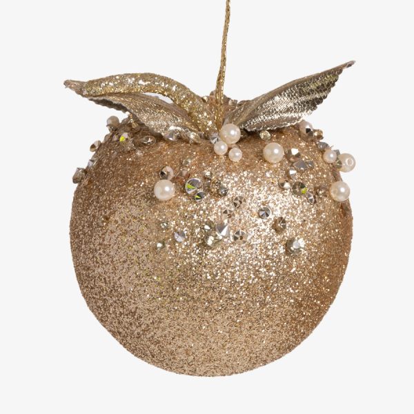 GLITTER APPLE HANGER GOLD