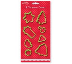 ASSORTED 8 CHRISTMAS CUTTERS DOUGH COOKIE BISCUIT