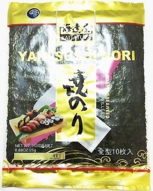 GOLD KAITATUYA YAKI SUSHI NORI 10 ROASTED SEAWEED SHEETS 25G FOR SUSHI / MARINE