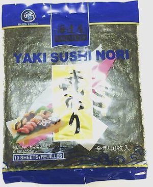KAITATUYA YAKI SUSHI NORI 10 ROASTED SEAWEED SHEETS 25G FOR SUSHI / MARINE BLUE