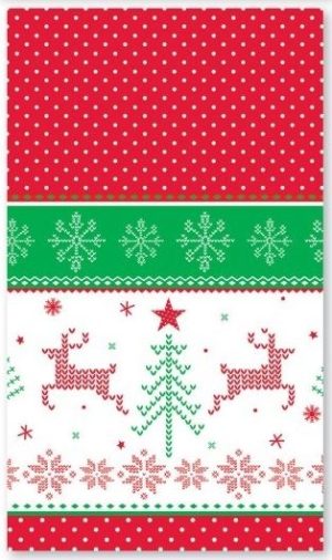 CHRISTMAS PLASTIC TABLECOVER FESTIVE REINDER