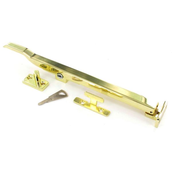 SECURIT S1070 LOCKING WINDOW STAY POLISHED BRASS PLATED 250MM