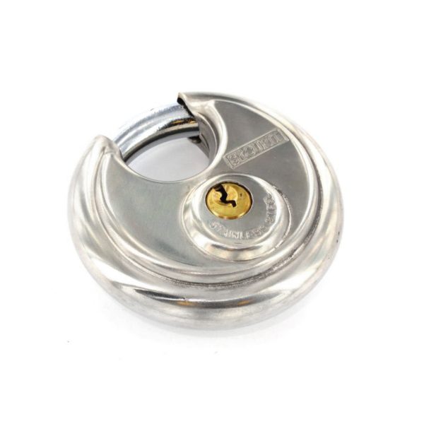 SECURIT S1110 DISCUS PADLOCK STAINLESS STEEL 50MM WITH 3 KEYS