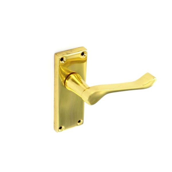 SECURIT S2205 VICTORIAN SELF COLOUR ROLL LATCH HANDLES 105MM PAIR