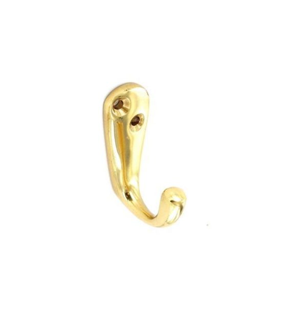 SECURIT S2566 BRASS ROBE HOOK 50MM PACK OF 2