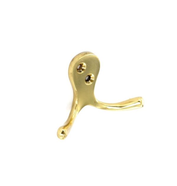 SECURIT S2567 BRASS DBL ROBE HOOK 75MM