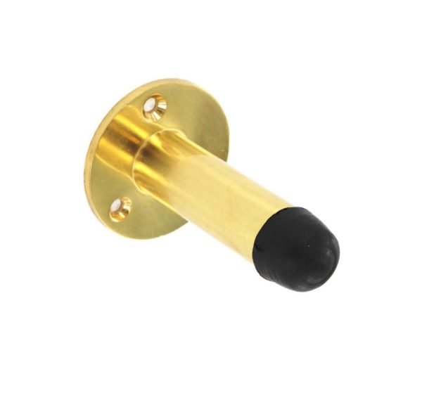 SECURIT S2573 BRASS PROJECTION DOOR STOP 75MM