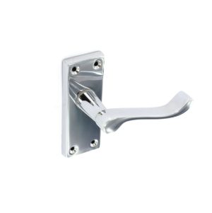 SECURIT S2701 CHROME SELF COLOUR ROLL LATCH HANDLES 115MM PAIR