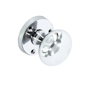 SECURIT S2927 CHROME MORTICE KNOBS ROUND 60MM 2/PK