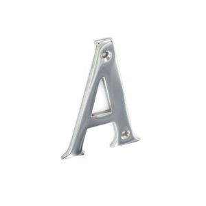 SECURIT S2958 CHROME LETTER A 75MM