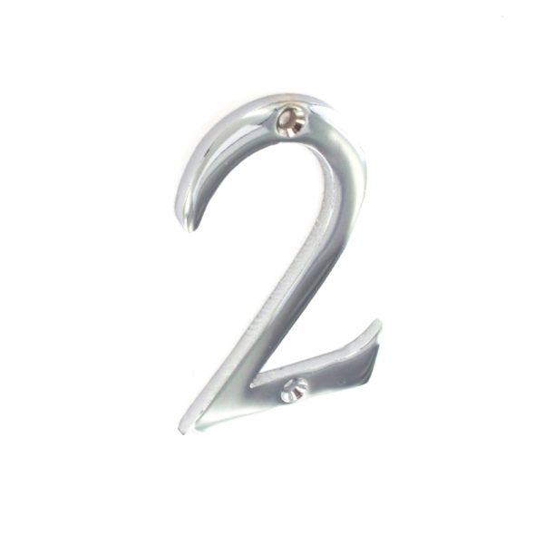 SECURIT S2962 CHROME NUMERAL NO.2 75MM