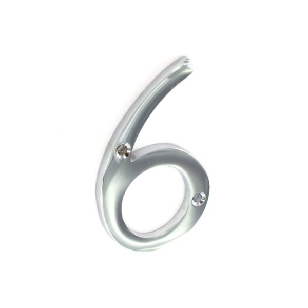 SECURIT S2966 CHROME NUMERAL NO.6 75MM