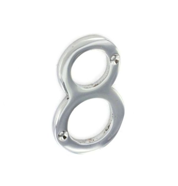 SECURIT S2968 CHROME NUMERAL NO.8 75MM