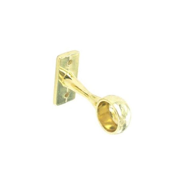 SECURIT S5556 END BRACKET BRASS PLATED 19MM PACK OF 2