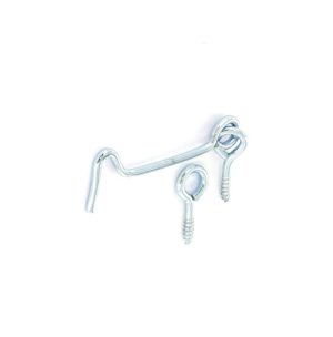 SECURIT S6341 GATE HOOK & EYE ZINC PLATED 75MM PACK OF 2