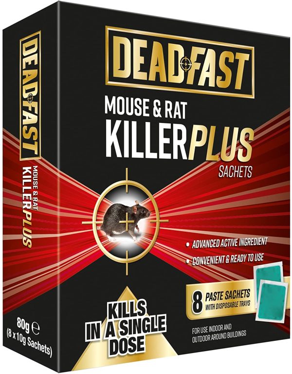 DEADFAST RAT & MOUSE KILLER PLUS SACHETS PACK OF 8