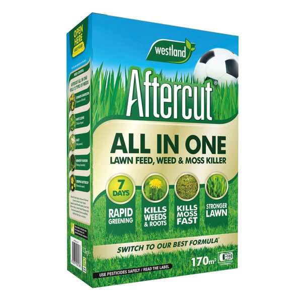 AFTERCUT ALL IN ONE LAWN FEED WEED & MOSS KILLER 170M2