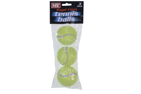 MY ROYAL COURT PACK OF 3 TENNIS BALLS IN POLYBAG