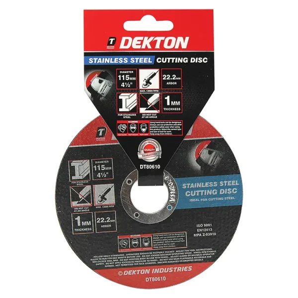 DEKTON ULTRA THIN STAINLESS STEEL CUTTING DISC 115MM