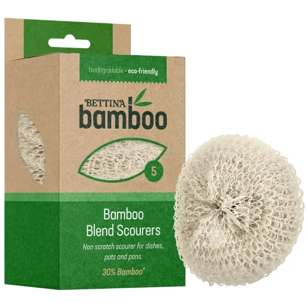 BETTINA BAMBOO BLEND SCOURERS PACK OF 5