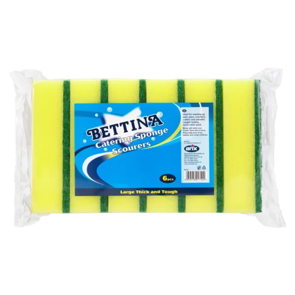 BETTINA CATERING SPONGE SCOURER PACK OF 6