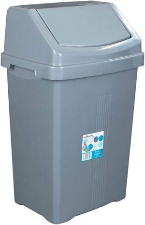 WHAM CASA 25L SWING BIN SILVER