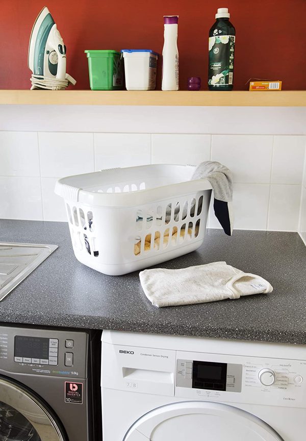 WHAM CASA HIPSTER LAUNDRY BASKET ICE WHITE