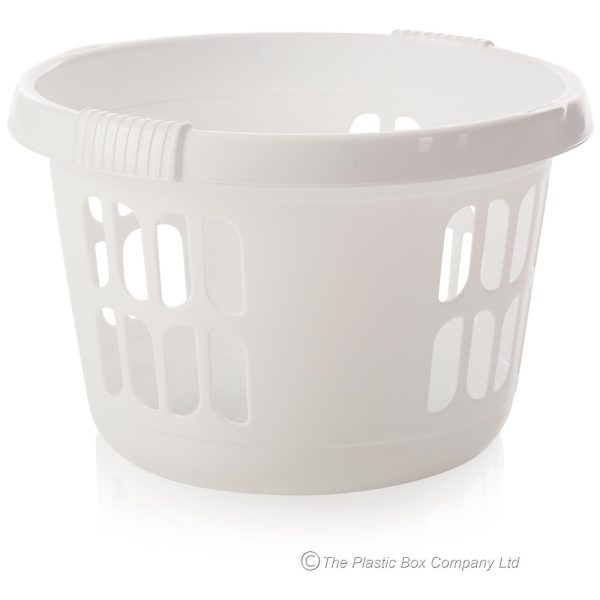 WHAM CASA ROUND LAUNDRY BASKET SOFT CREAM