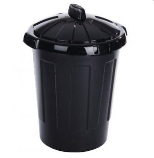 WHAM EDEN 80LTR STORE BIN & LID BLACK